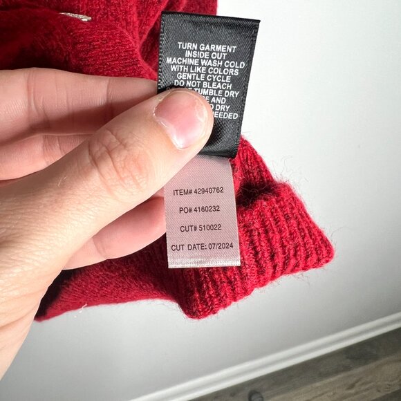 Torrid Vegan Cashmere Drop Shoulder Cardigan Festive Holiday V-Neck Sz 3X NWT - Picture 8 of 9